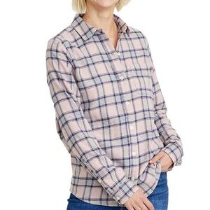 Marine Layer Button Down Flannel Shirt Size Medium Natalie Plaid Pink & Blue